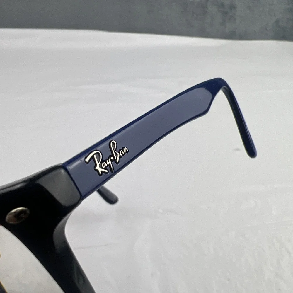 Ray Ban RB1531 3748 Black & Blue Youth Eyeglasses FRAMES ONLY 48-16-130 EUC